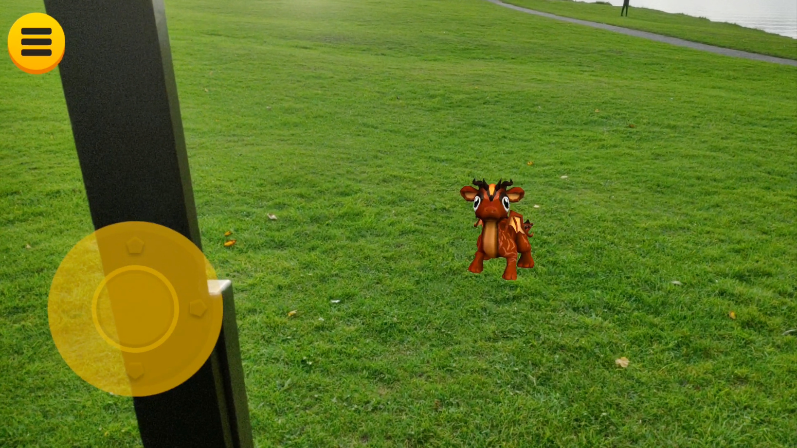 Sparky the Dragon AR Application on Android